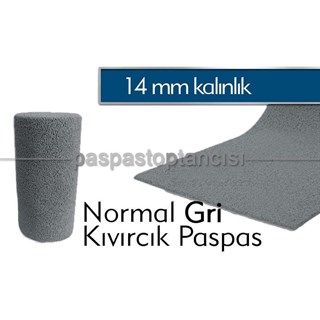Kıvırcık Paspas Normal 14 mm Gri